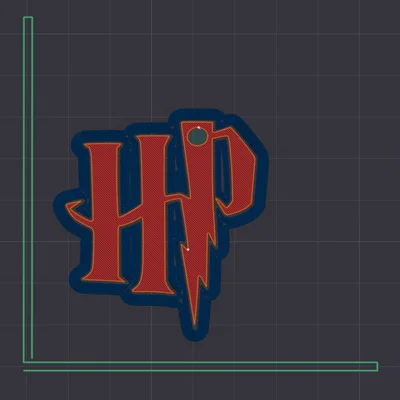 Móc khóa biểu tượng Harry Potter (Harry Potter Keychain) in 3D