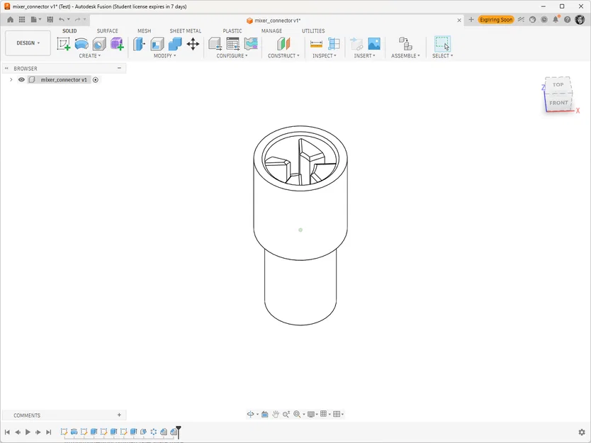 Khớp nối thay thế cho máy trộn (Mixer Connector Piece) in 3D - Image 1