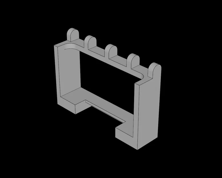 Khung bản lề mái xe 1x4x2 tương thích Lego (4214.dat) - In 3D - Image 1