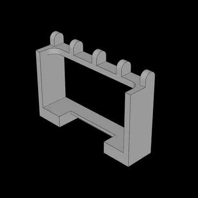 Khung bản lề mái xe 1x4x2 tương thích Lego (4214.dat) - In 3D