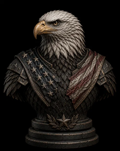 Águila Imperial Americana – Tượng Bán Thân STL Cho In 3D - Image 1