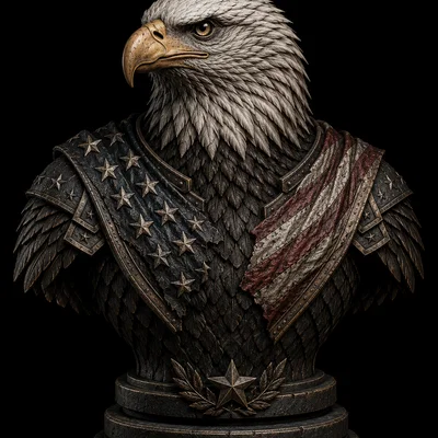 Águila Imperial Americana – Tượng Bán Thân STL Cho In 3D
