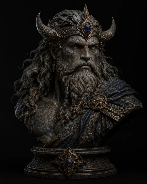 Chiến Binh Huyền Thoại – Tượng Bust STL Cho In 3D - Image 1