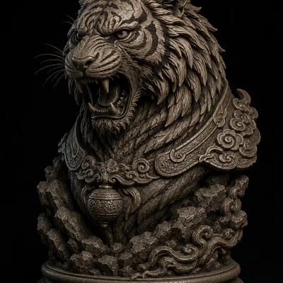 Busto Tigre Oriental – Mô hình 3D STL in ấn chất lượng cao