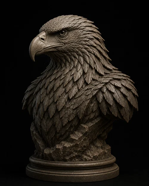 Tượng bán thân Đại bàng hoàng gia (Imperial Eagle Bust) - Image 1