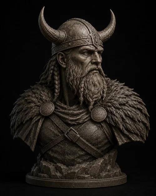 Tượng Bán Thân Viking Huyền Thoại - Image 1