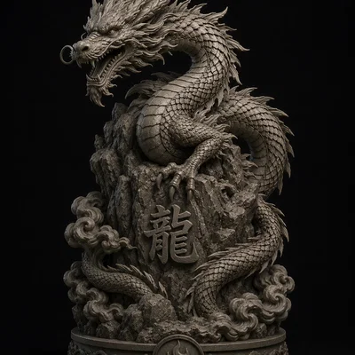 Rồng Phương Đông Quyền Năng – Tượng Fantasy