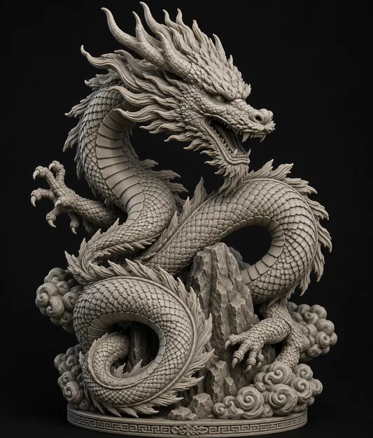 Rồng Phương Đông – Tượng Nghệ Thuật Giả Tưởng - Image 1