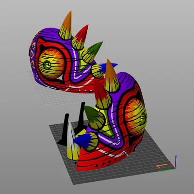 Mô hình 3D mặt nạ Majora's Mask đa sắc cho máy in INDX 8T