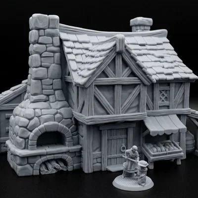 FREE Props Bakery – Fantasy Miniatures (File STL 32mm cho Tabletop RPG)