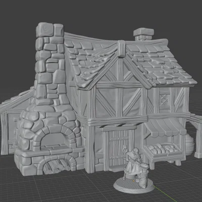 FREE Props Bakery – Fantasy Miniatures (File STL 32mm cho Tabletop RPG)