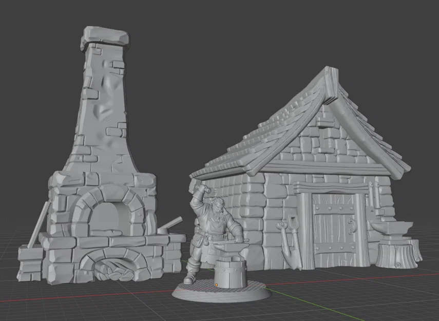 FREE Props Blacksmith – Fantasy Miniatures (File STL 32mm cho Tabletop RPG) - Image 3