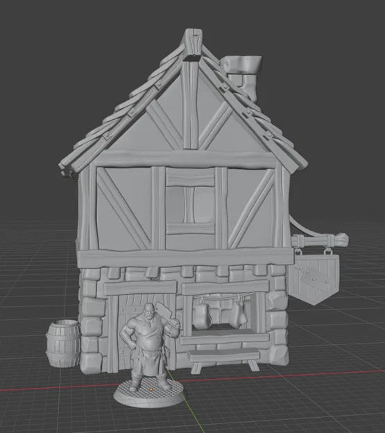 FREE Props Butcher Shop – Phụ Kiện Nhà Thịt (File STL 32mm cho Tabletop RPG) - Image 2