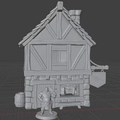 FREE Props Butcher Shop – Phụ Kiện Nhà Thịt (File STL 32mm cho Tabletop RPG)