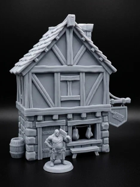 FREE Props Butcher Shop – Phụ Kiện Nhà Thịt (File STL 32mm cho Tabletop RPG) - Image 3