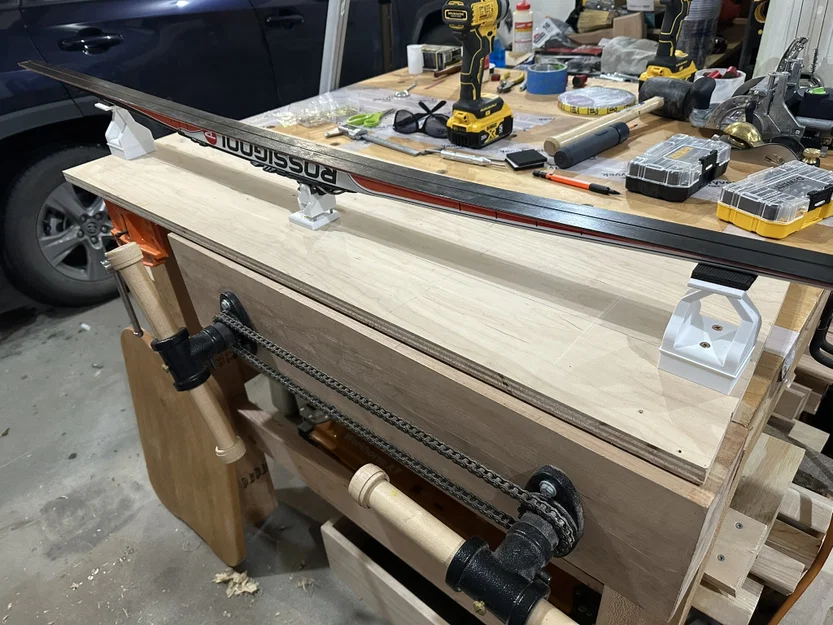 Bộ giá đỡ kẹp ván trượt Nordic Ski Wax Station - Image 1
