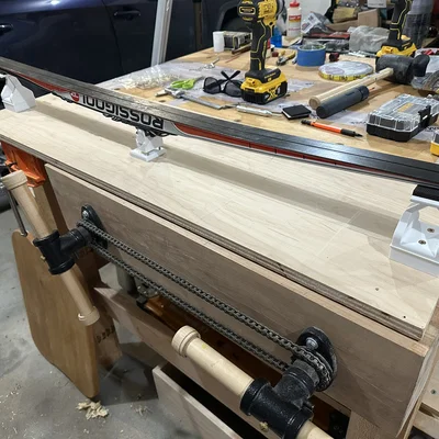 Bộ giá đỡ kẹp ván trượt Nordic Ski Wax Station