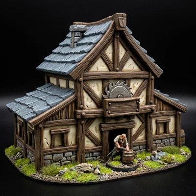 FREE Props Carpenter – Mô hình Fantasy Miniatures (File STL 32mm cho Tabletop RPG)