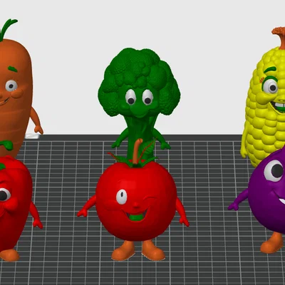 Happy Veggies - Bộ sưu tập rau củ dễ thương