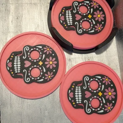 Bộ đế lót ly Sugar Skull