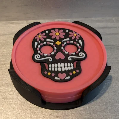 Bộ đế lót ly Sugar Skull