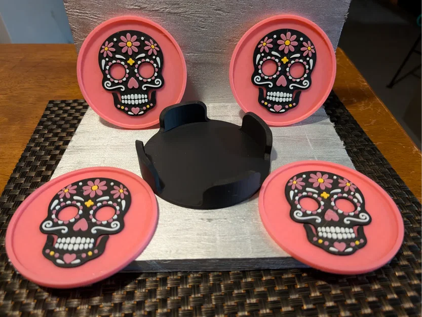 Bộ đế lót ly Sugar Skull - Image 5