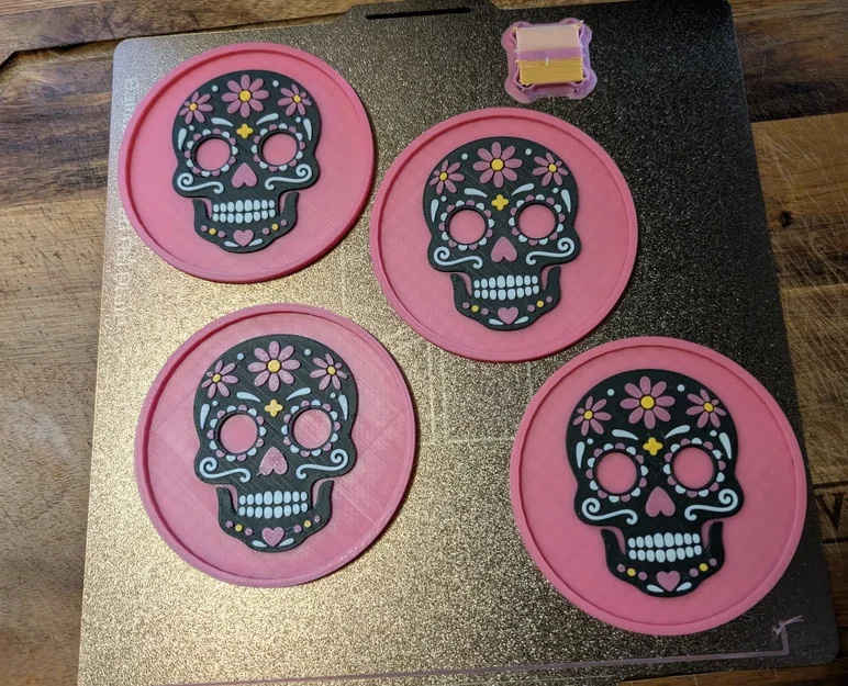Bộ đế lót ly Sugar Skull - Image 6