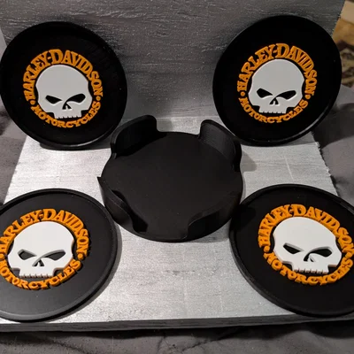 Bộ Đế Lót Ly Harley Davidson