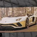 Tranh in 3D nghệ thuật Lamborghini Aventador phong cách Hueforge - Thumbnail 1