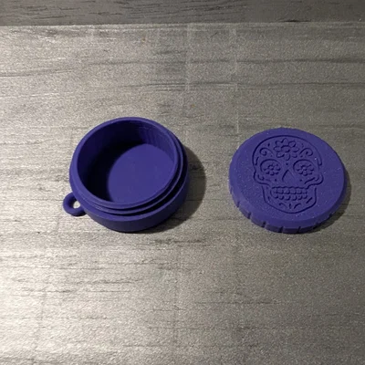 Móc Khóa Hộp Đựng Du Lịch Hình Đầu Lâu Sugar Skull