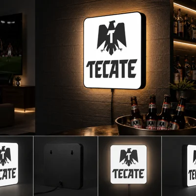Hộp Đèn LED Bia Tecate | File 3D STL In Nhiều Màu