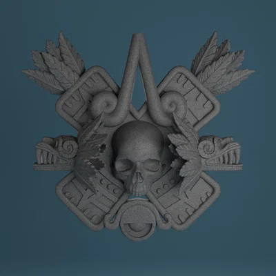 Mô hình trang trí tường Aztec (Aztec Wall Decoration) 3D in ấn