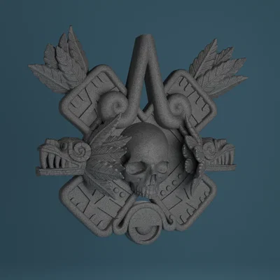 Mô hình trang trí tường Aztec (Aztec Wall Decoration) 3D in ấn