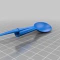 Bộ dụng cụ ăn uống mini gắn nắp bút tiện lợi - Thumbnail 2