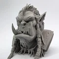 Tượng bán thân thủ lĩnh Orc (Orc Chieftain Bust) - Thumbnail 1