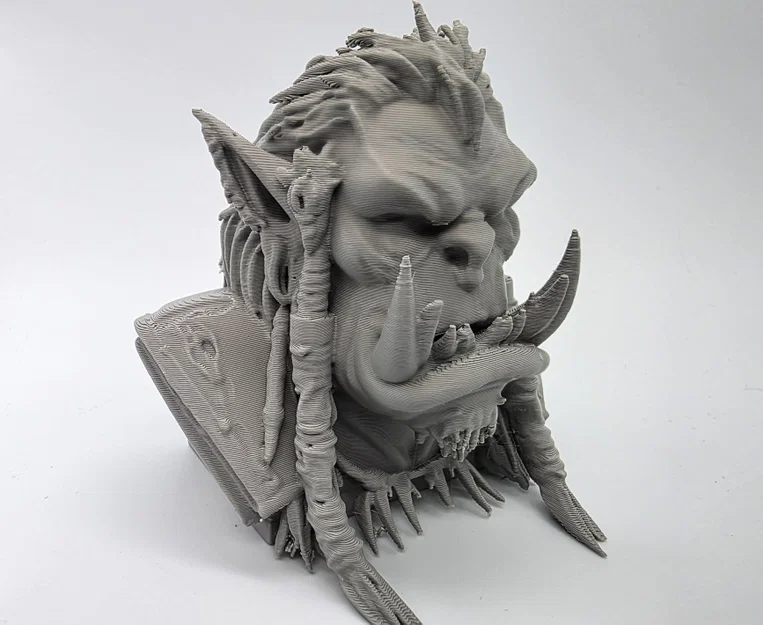 Tượng bán thân thủ lĩnh Orc (Orc Chieftain Bust) - Image 6