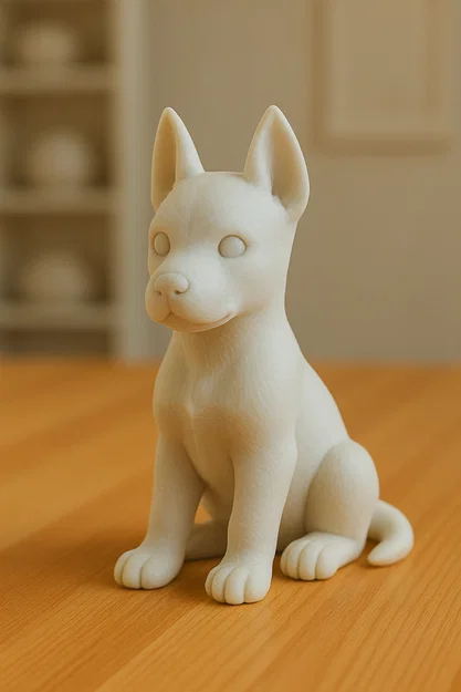 Mô hình chú chó ngồi (Sitting Dog) in 3D trang trí đẹp mắt - Image 1