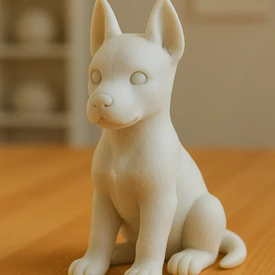 Mô hình chú chó ngồi (Sitting Dog) in 3D trang trí đẹp mắt