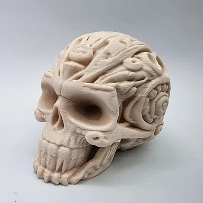 Mô hình đầu lâu chạm khắc đá