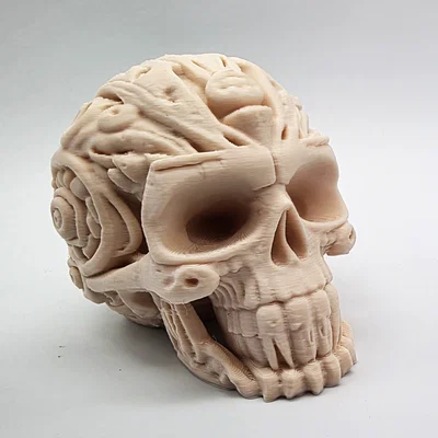 Mô hình đầu lâu chạm khắc đá