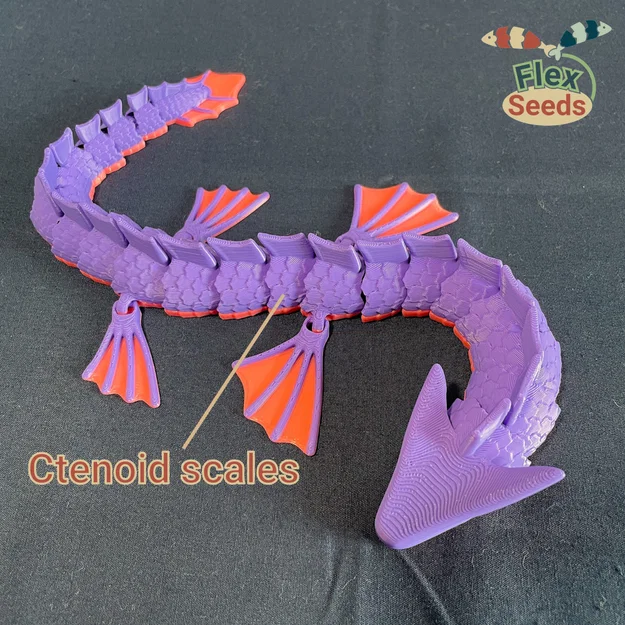 Flexi Water Dragon (Mẫu in Print-in-place) - Image 3