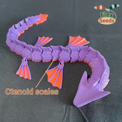 Flexi Water Dragon (Mẫu in Print-in-place)