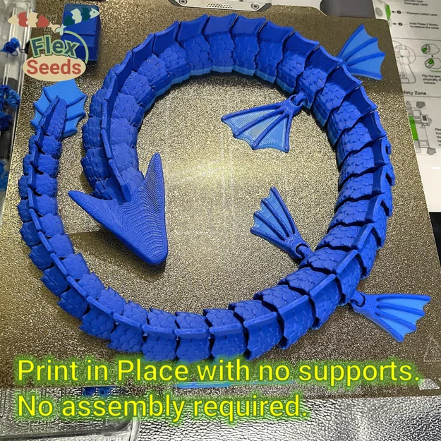 Flexi Water Dragon (Mẫu in Print-in-place) - Image 4