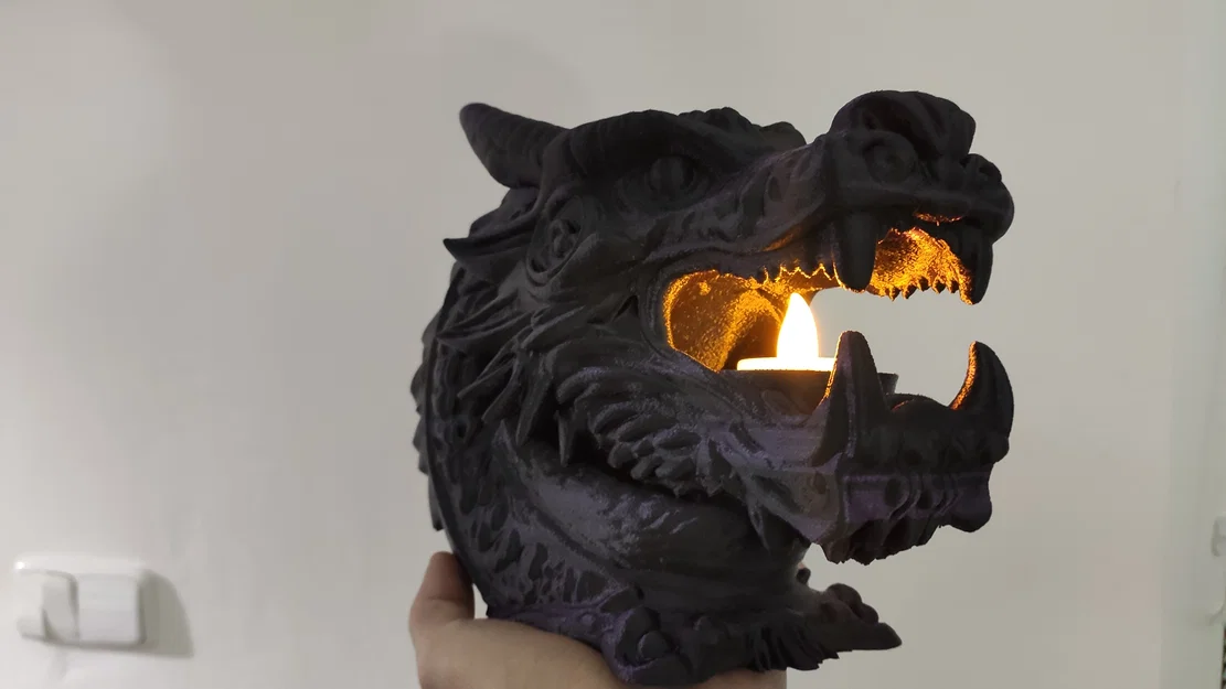 Đế nến LED hình đầu rồng - Dragon's Mouth - Image 1