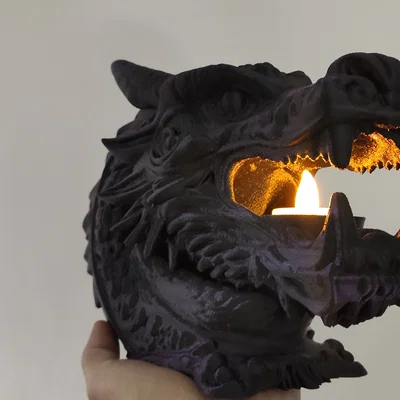 Đế nến LED hình đầu rồng - Dragon's Mouth