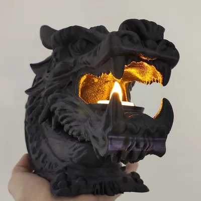 Đế nến LED hình đầu rồng - Dragon's Mouth