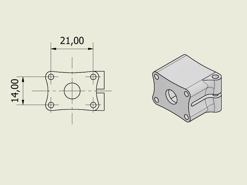 Giá đỡ Motor DC (cho loại motor chổi than 130) - Image 5