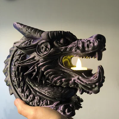 Đế nến LED hình đầu rồng - Dragon's Mouth