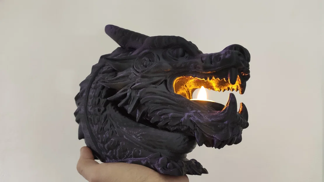 Đế nến LED hình đầu rồng - Dragon's Mouth - Image 7