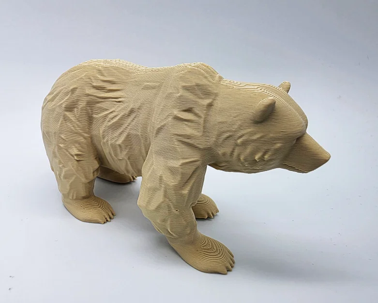 Mô hình chú gấu trang trí điêu khắc 3D độc đáo - Image 2